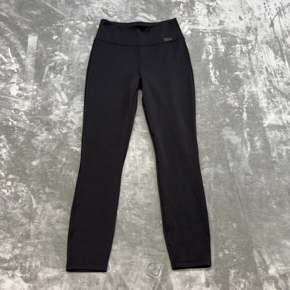 eddie bauer micro fleece lined sweat pants leggings womens small black outdoor - Picture 1 of 13
